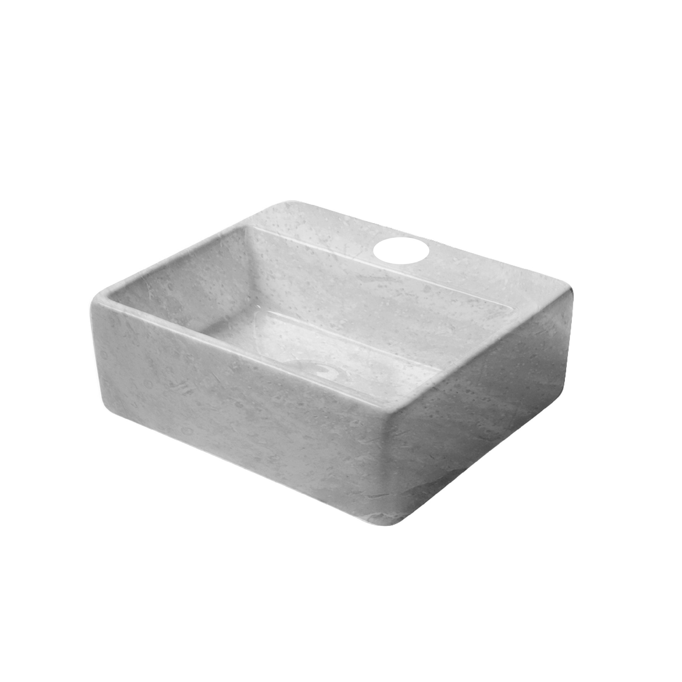 Bacha Chica Cuadrada Marmolada Gris