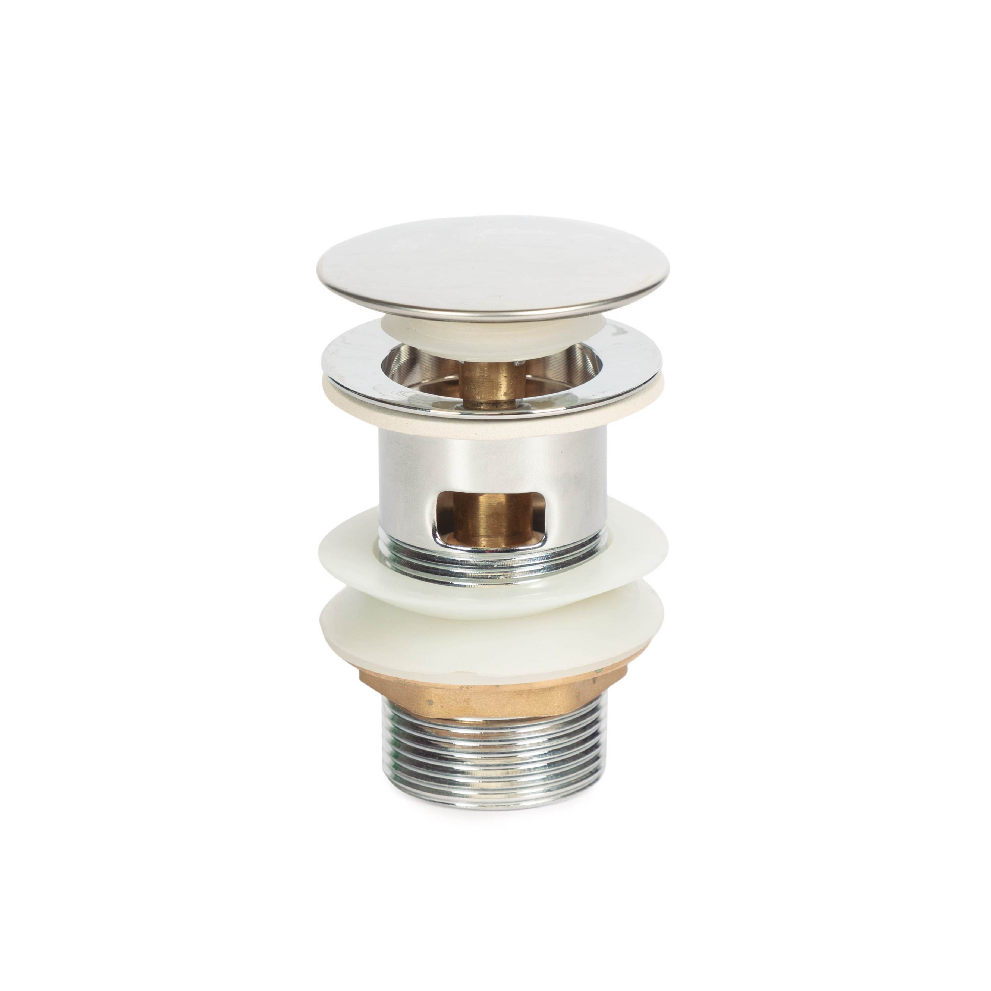 Sopapa Click Clack Acero Inox. Con Desborde